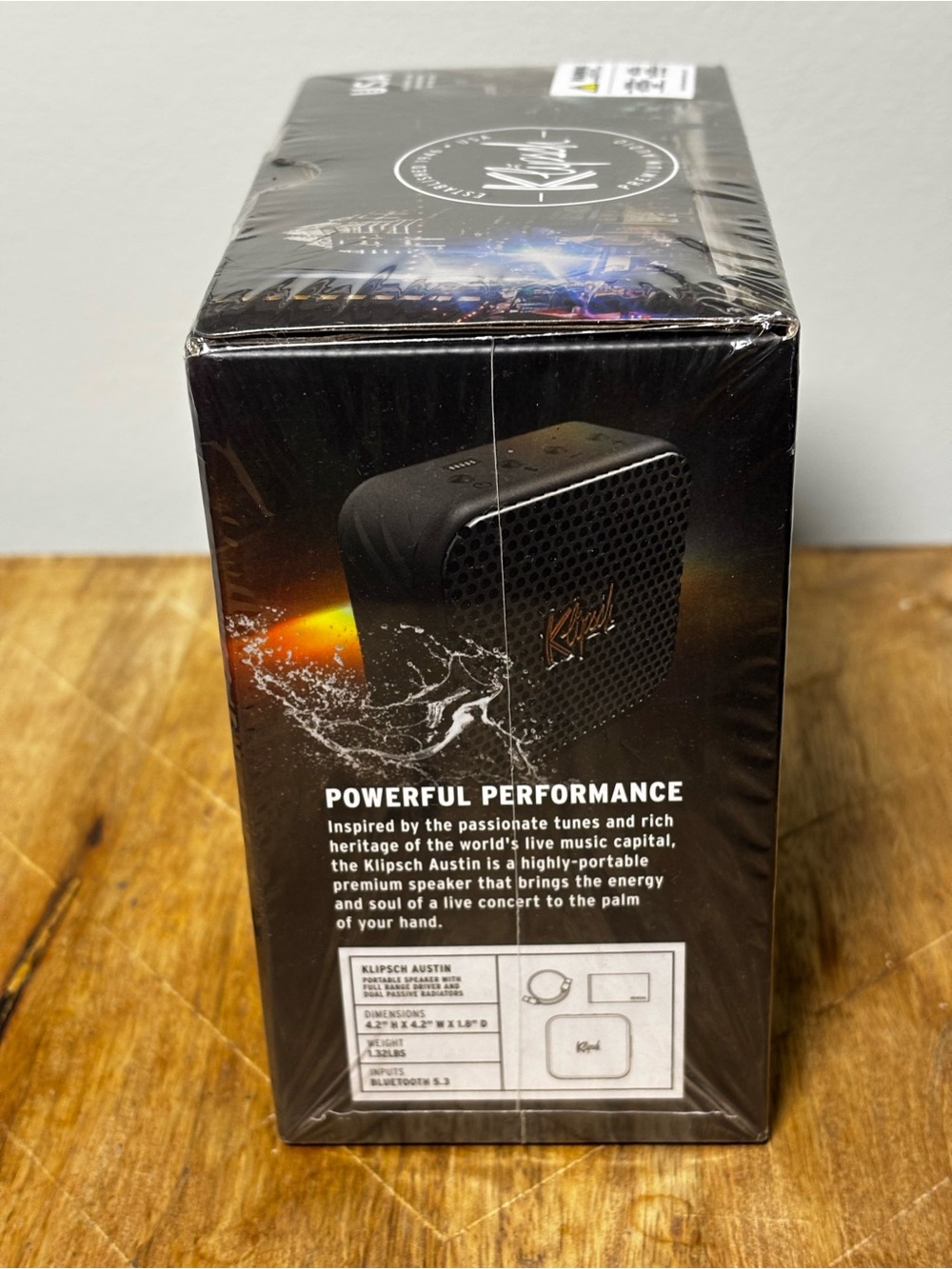 NEW/SEALED Klipsch Austin Portable Bluetooth Black Speaker Waterproof IP67 - Picture 3 of 5